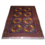 An old Uzbekistan Ersari rug, circa 1920's,