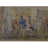 A set of eight 19th century hand-coloured humorous maritime engravings after George Cruikshank I -