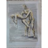 ** After Henry Moore (1898-1986) - Two stylised dancing figures, lithograph in colours,
