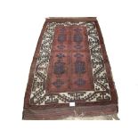 An antique Afghan Timuri Baluch rug, circa 1900,