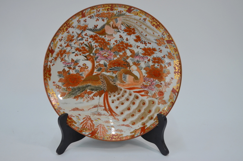 A Japanese Kutani circular dish from Kaga Province,