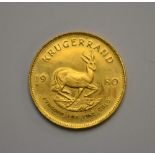 A 1980 South African 1oz fine gold Krugerrand