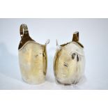 Two George III silver helmet cream jug, one Sheffield 1805,