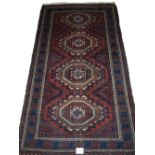 A good fine antique Persian Kurd Baluch rug, circa 1880,