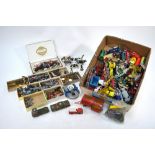 A collection of Corgi, Lesney and other model vehicles in played-with condition,