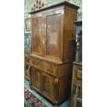 A Victorian flame mahogany library cabinet,