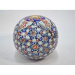 An Ottoman style, ceramic light or other hanging object of spherical form,
