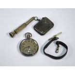 A Waltham top-wind silver pocket watch with Dennison case, Birmingham 1913 (or 1938),