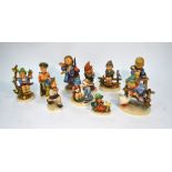 Ten Goebel Hummel figures including Soldier Boy; Hear Ye,