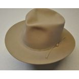 A pale mushroom gentleman's stetson style hat 'Knox Seventy Five, Knox, New York,