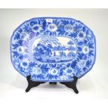 An early 19th century pearlware meat plate,