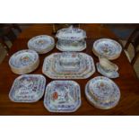 An extensive Victorian Masons Ironstone dinner service,