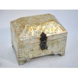 A Gujerati-style mother-of-pearl inlaid casket of rectangular form,