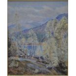 Gertrude Martineau (1840-1924) - 'Birches in Spring Loch-an-Eilan Aviemore', watercolour,