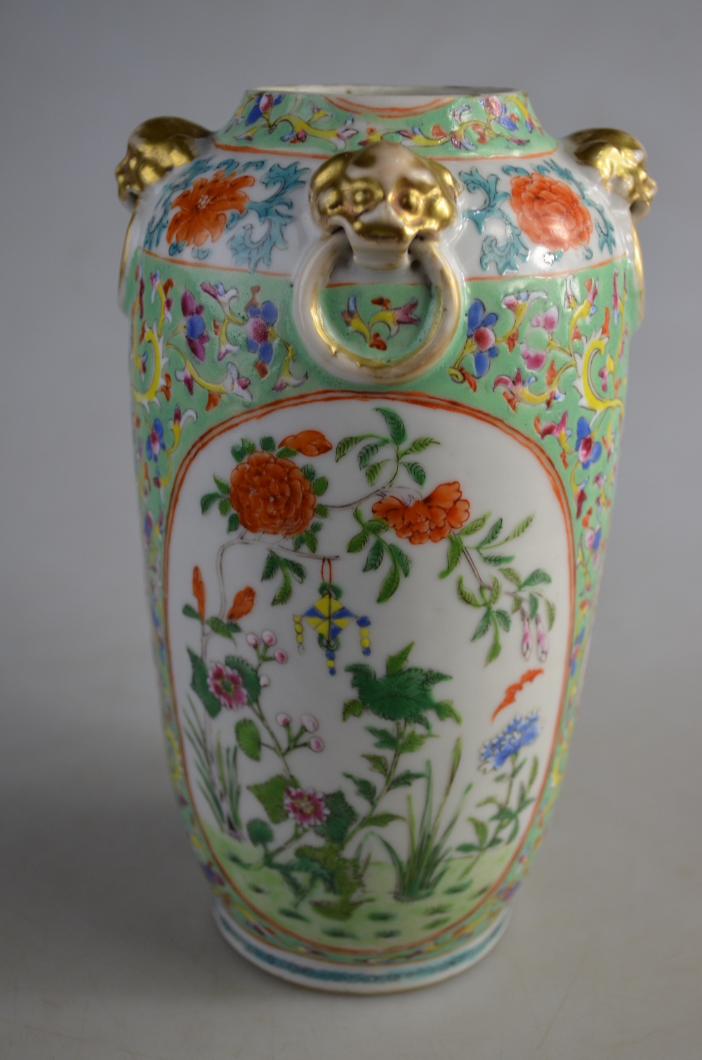 A Chinese famille rose vase, decorated with floral designs, 19. - Image 2 of 6