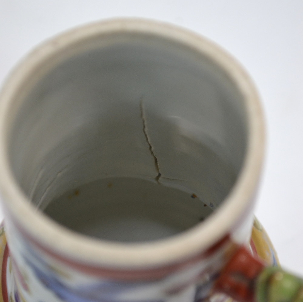 A clobbered underglaze blue chocolate cup, or other vessel, - Image 7 of 12