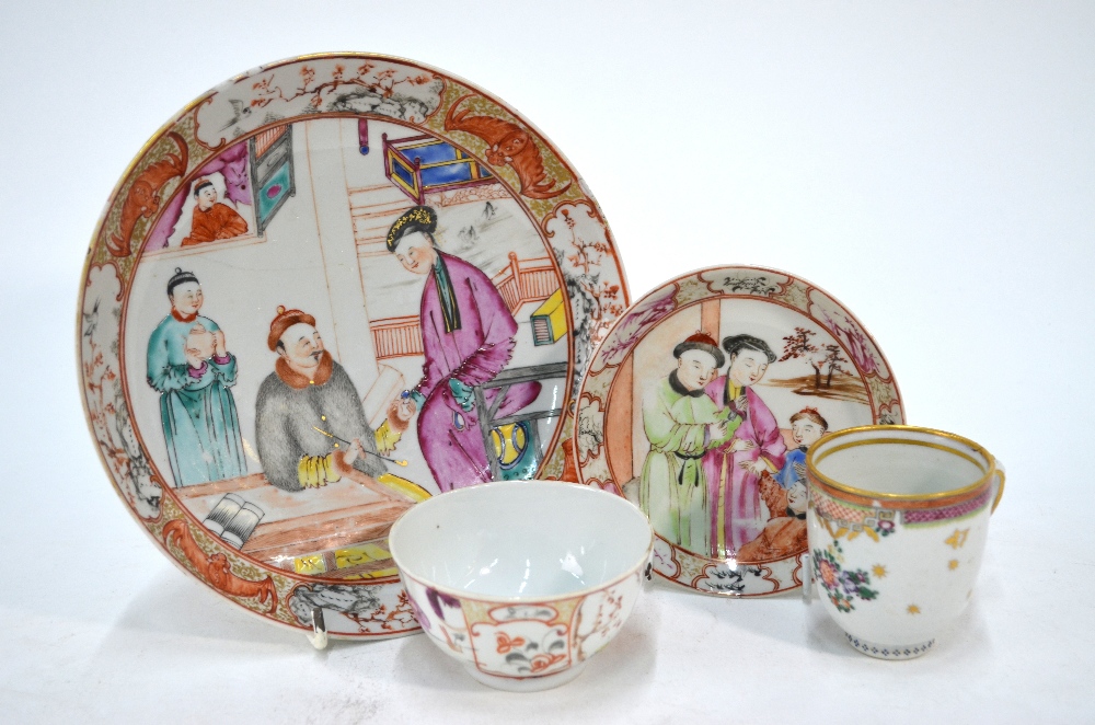 Four pieces of famille rose, Chinese Export Porcelain,