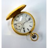 A late Victorian 18ct gold full hunter pocket watch, 'The Field Watch' by J. W.
