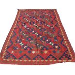 A vintage Uzbek embroidered Kilim, circa 1950,