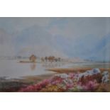 Henry Bowser Wimbush (1861-1943) - 'Derwentwater from Brandlehowe', watercolour, signed lower left,