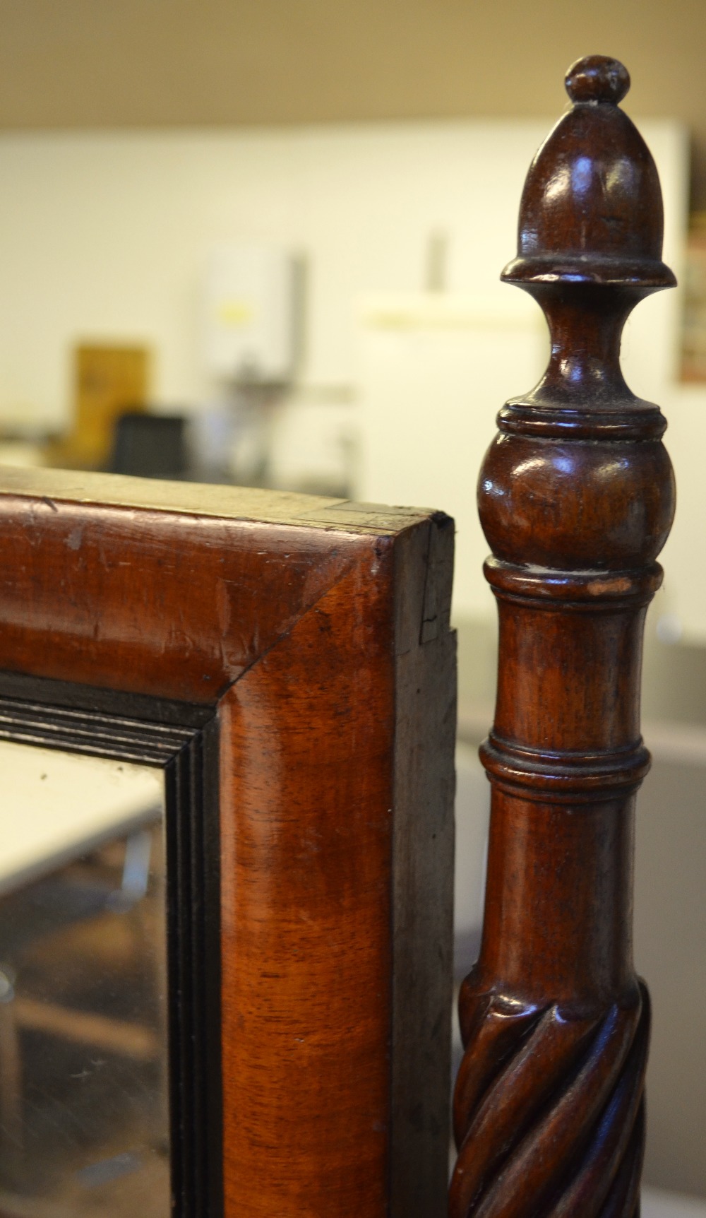 A Victorian mahogany framed cheval mirror, - Image 5 of 7