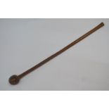 An African tribal knobkeri with 7cm ball pommel,