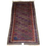 A good antique Afghan Timuri Baluch rug, circa 1880,