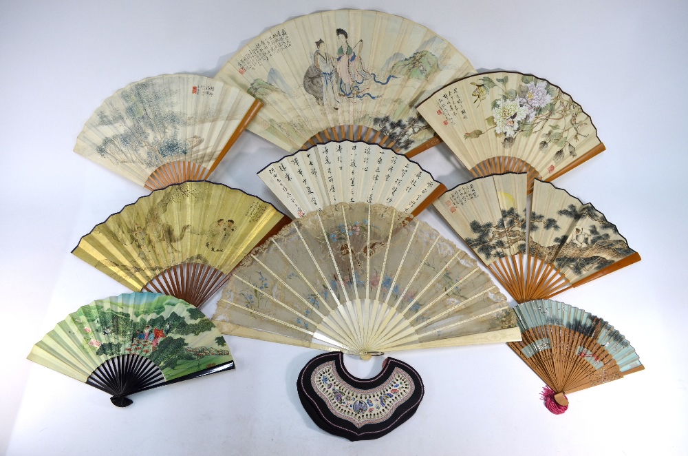 A Collection of Eight Chinese fans,
