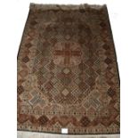 A good and fine Chinese silk on silk rug,