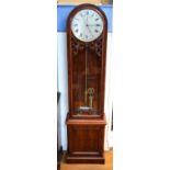 Elleby, Ashbourn - a good early Victorian flame mahogany weight driven longcase regulator,