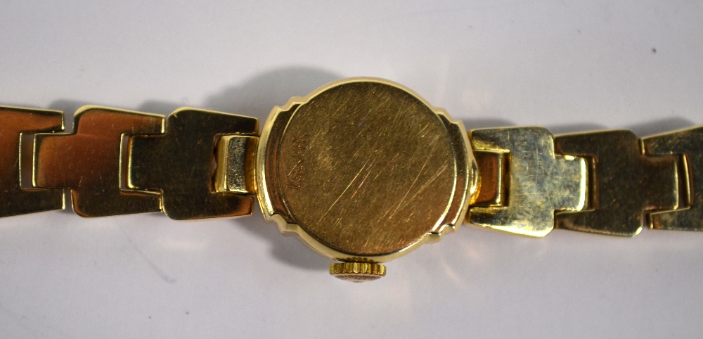 A lady's 14k Longines wristwatch, 17 jewel movement with 15 mm silvered dial, - Image 3 of 4