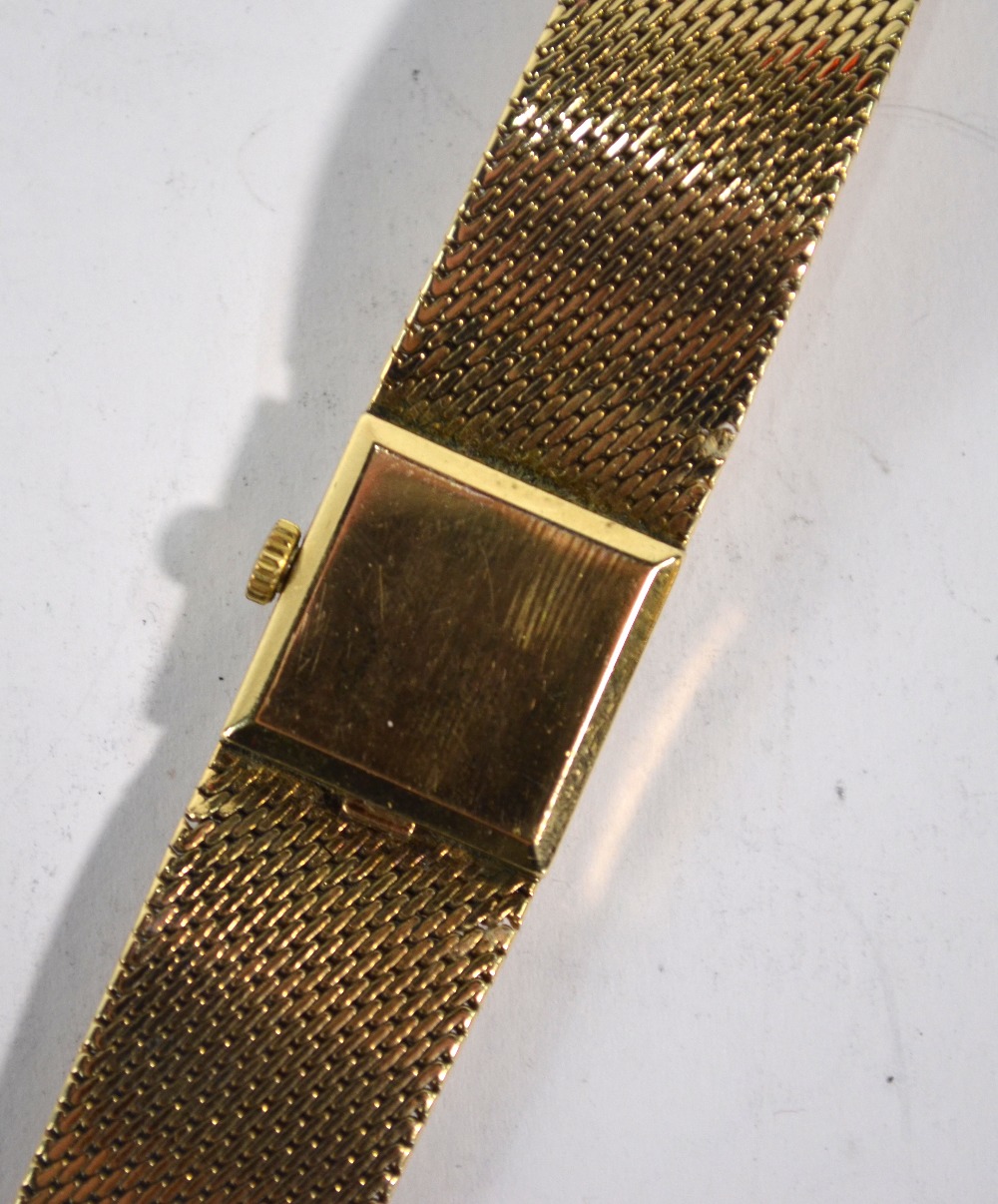 A lady's 9ct gold Vertex Revue wristwatch with 17-jewel Swiss movement and 15mm square silvered - Image 4 of 4