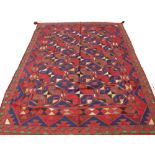 An old Uzbek embroidered Kilim circa 1950's,