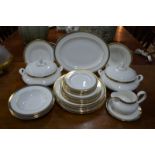 A Royal Doulton fine bone china 'Clarendon' dinner service comprising six 27 cm plates,