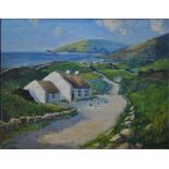 William H Burns (1924-95) - 'Killybegs, County Donegal', Ireland, oil on board,