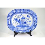 An early 19th century Spode blue and white meat plate,