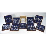 Nine flatware trays,