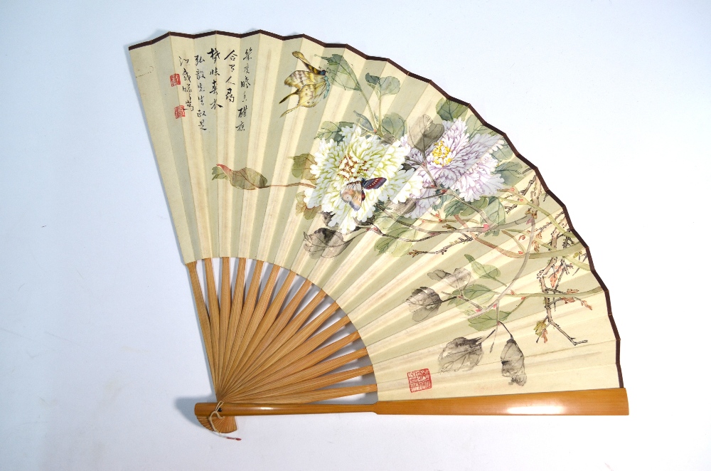 A Collection of Eight Chinese fans, - Image 9 of 20