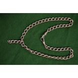 A 9ct rose gold Albert curb link watch chain, stamped 375,
