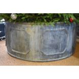 A large classical English lead circular 'Swaffham' planter by the Bulbeck Foundry,