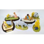 Six large Royal Doulton Disney Winnie-the-Pooh models - Eeyore loses a Tail, WP15,