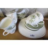 Susie Cooper tea set 'Katina' pattern. (15pcs)