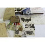 WWII medals relating to Mr. W. Sant 10551904 (3), including the Africa Star, with ephemera.