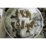 World War II and earlier, battle figures, various, (14)