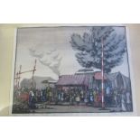 Kenneth Broad 'The New Fair Mitcham' 4/150 limited edition woodcut print.