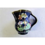 Crown Devon blue lustre floral jug.