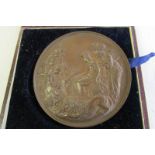 Copper medallion, cased, '1862 Londini Honoris Causa', R.E. Le Mare. Class XX.