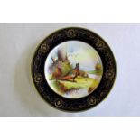 Aynsley hand painted plate 'pheasant' signed R.Band