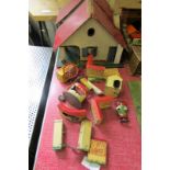 French 1930's model houses and toy accessories.