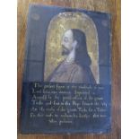 English School circa 1540: 'Christ in profile' with inscription 'The present figure is the